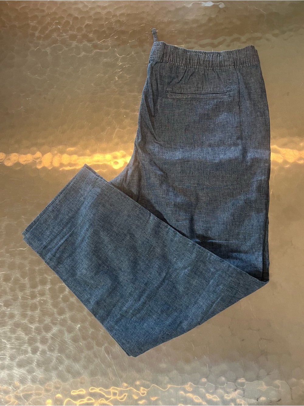 Abercrombie & Fitch Linen-Blend Relaxed Straight Pull-On Pant Size XXL